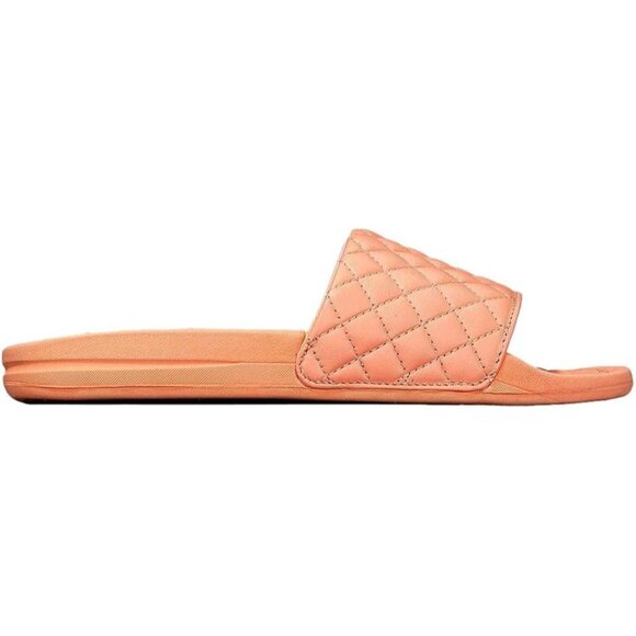NWB APL Lusso Quilted Slides Sandals Neon Peach Size 13 main image 4